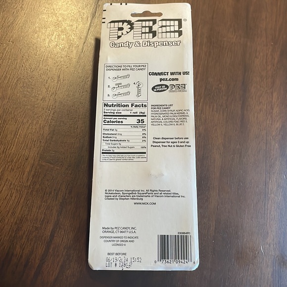 SpongeBob SquarePants pez candy and dispenser orange lemon grape NWT - Picture 4 of 5